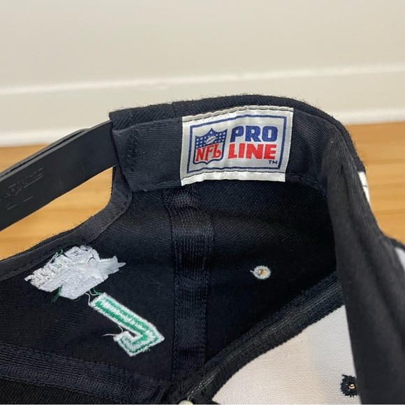 Vintage Snapback New York Jets Esiason Baseball Cap Hat Starter Black Green Wool - Picture 8 of 10